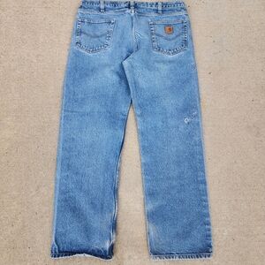 Vintage‎ Y2K CARHARTT Relaxed Baggy Fit Denim Jeans, Mens 38x32